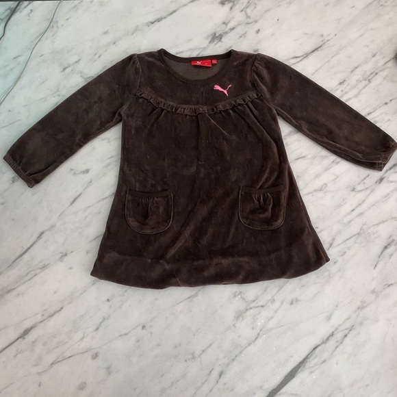 Puma Cotton Velvet Bubble Hem Dress - Picture 1 of 5